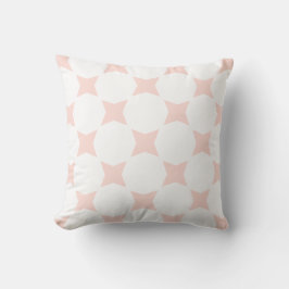 Almofada Design de Estrela com Branco Suave e Rosa Pastel