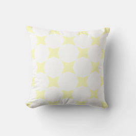 Almofada Design de Estrela Pastel Amarela e Branca Suave
