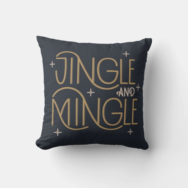 Almofada Design de Festivo Jingle e Mingle Holiday (Frente)