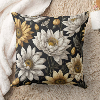 Almofada design de fleurs vintages