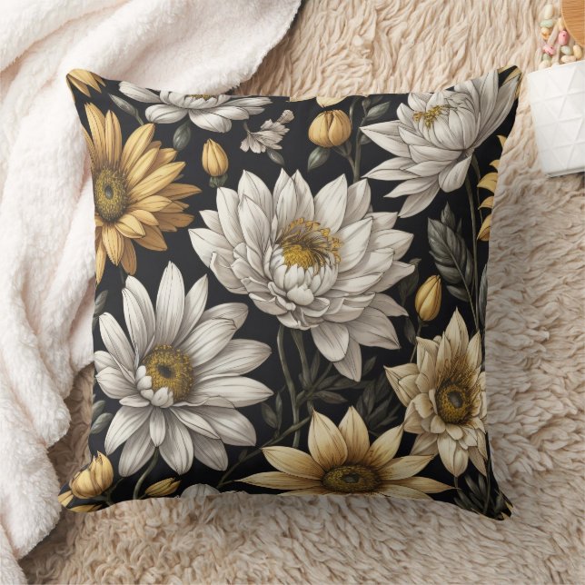 Almofada design de fleurs vintages (Cobertor)
