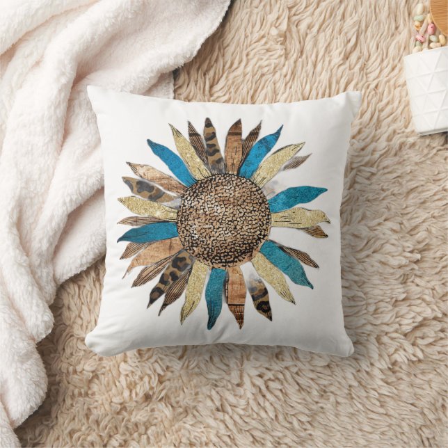 Almofada design de flor de couleur simples (Cobertor)