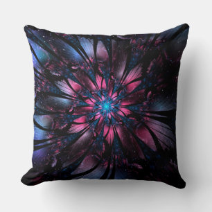 Almofada design de flor fractal abstrato