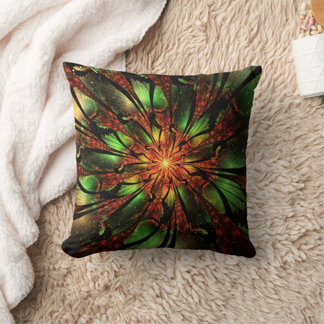 Almofada design de flor fractal abstrato. (Cobertor)