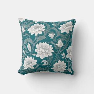 Almofada Design de flor oriental branca