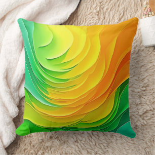 Almofada Design de Fluxo de Energia de Cor Abstrata