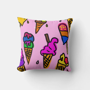 Almofada Design de fundo do Sorvete do deserto doce comida