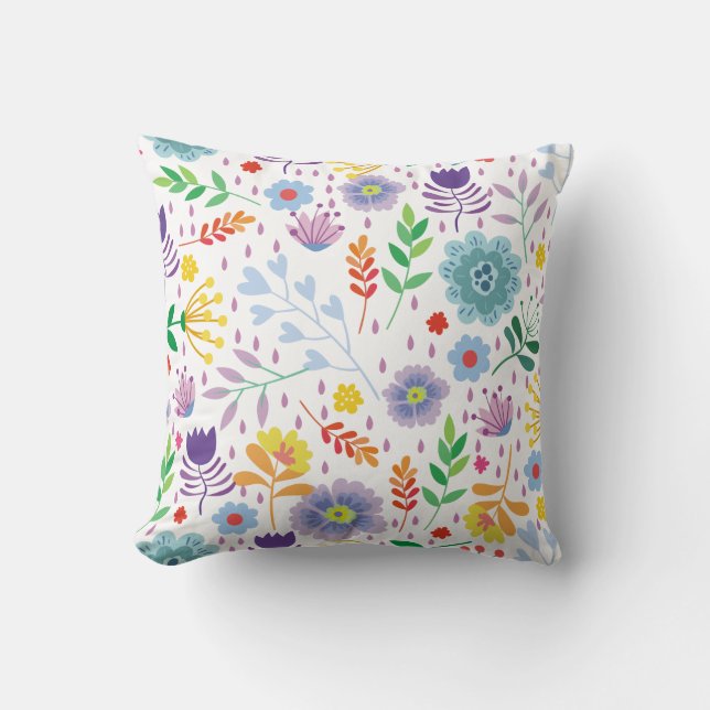 Almofada Design de fundo floral de Bestseller para casament (Frente)