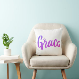 Almofada Design de Gradação Púrpura E Rosa