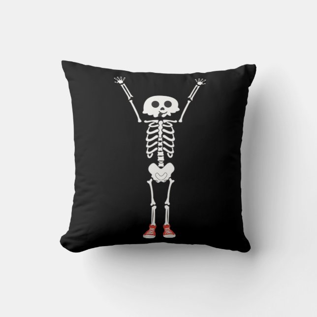 Almofada Design de Halloween legal Skeleton (Frente)