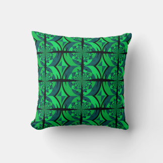 Almofada Design de Hélice Verde e Preto