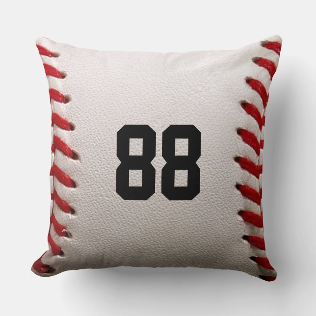 Almofada Design de jogador de beisebol com número de camisa (Frente)