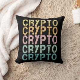 Almofada Design De Letra Retro De Criptomoeda