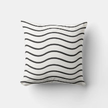 Design de Linhas Onduladas Pastel Branco e Preto