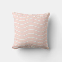Design de Listras Onduladas Rosa Pastel e Branco