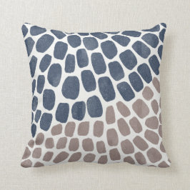 Almofada design de marinho pintado com a mão da artéria rus