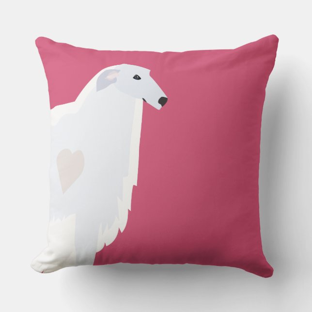Almofada Design de Modelo de Borzoi Breed (Frente)