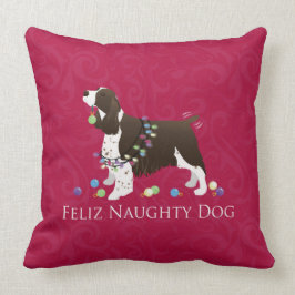 Almofada Design de Natal do Springer Spaniel Inglês