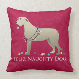 Almofada Design de Natal do Wolfhound irlandês