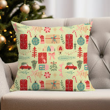 Design de Natal giro em Preppy Pink e Mint Gree
