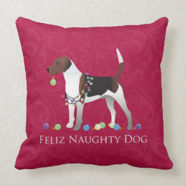 Almofada Design de Natal Harrier Dog