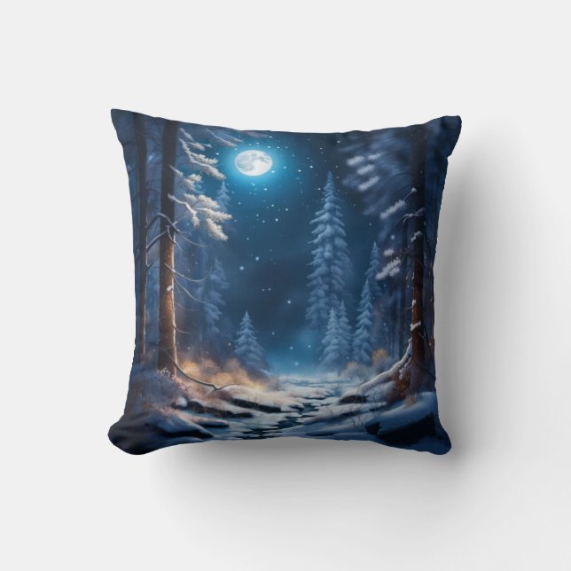 Almofada Design de neve de inverno (Frente)