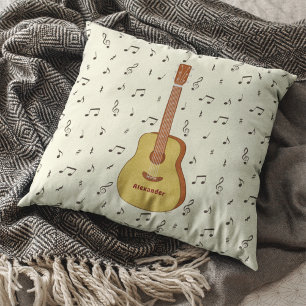 Almofada Design de Nota de Música Guitarista Melódica