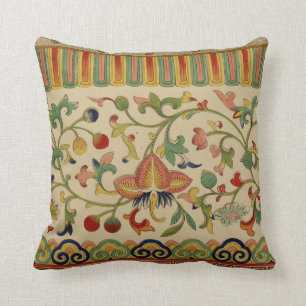 Almofada Design de Ornamento Floral Chinês