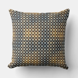 Almofada Design de Padrão Abstrato de Grade Geométrica Escu