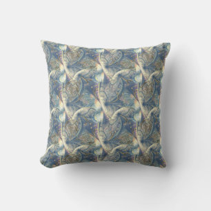 Almofada Design de padrão avançado Rococo com Alivio Dourad