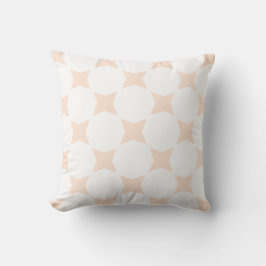 Almofada Design de padrão de estrela pastel branco e pêsseg