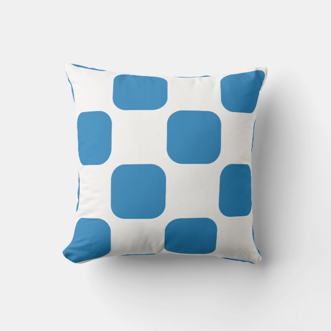 Almofada Design de padrão de retângulo arredondado azul pas (Frente)