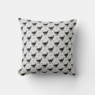 Almofada Design de Padrão de Silhueta de Sombra de Gato Pre