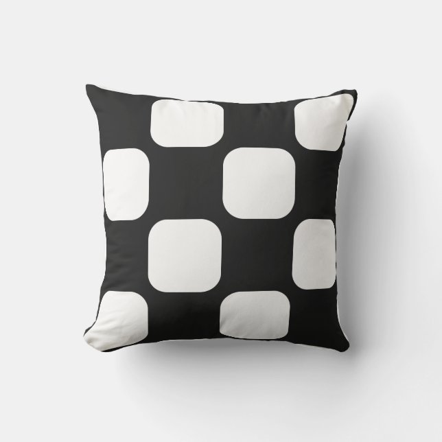 Almofada Design de padrão de squircle pastel e branco suave (Frente)
