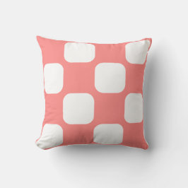 Almofada Design de padrão de squircle rosa pastel e branco