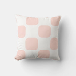 Almofada Design de padrão de Squircle rosa pastel e branco 