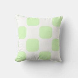 Almofada Design de padrão em squircle pastel branco e verde