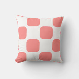 Almofada Design de padrão em squircle pastel rosa e branco