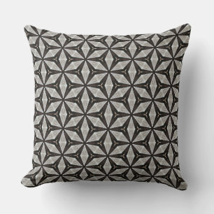 Almofada Design de Padrão Metálico de Cinco Cinza