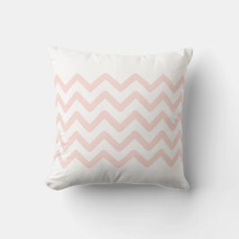 Almofada Design de padrão ziguezague em Branco Suave e Rosa