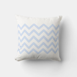 Almofada Design de padrão ziguezague em pastel branco e azu