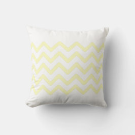 Almofada Design de padrão ziguezague pastel branco e amarel