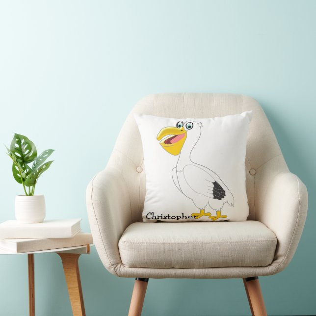 Almofada Design de Pelicano Personalizado (Cadeira)