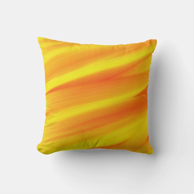 Almofada Design de Pintura Laranja Amarelo (Frente)