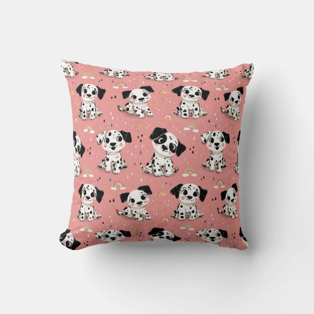Almofada Design de Playground com Cachorro Dalmatia (Frente)