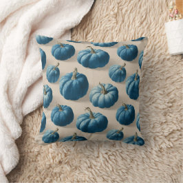 Almofada Design de queda de abóbora azul moderno