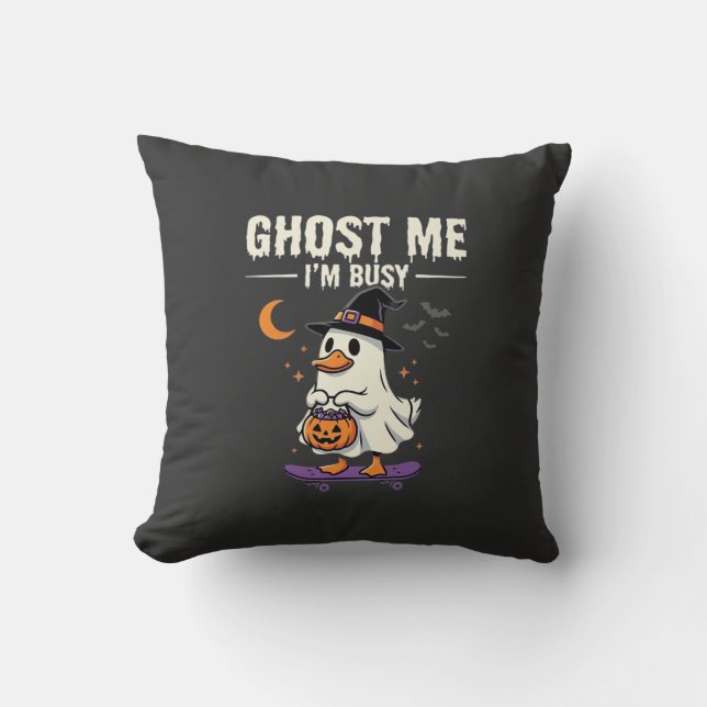 Almofada Design de Skate Halloween Ghost Duck_1 (Frente)