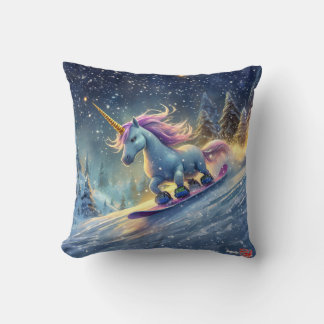 Almofada Design de Snowboard Unicorn por: Rich AMeN Gill