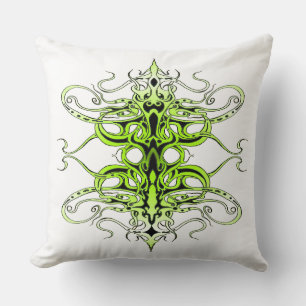 Almofada Design de Tatuagem Tribal Personalizada Verde