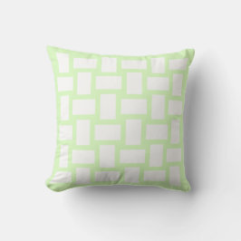 Almofada Design de Tear Lime Verde Pastel e Branco